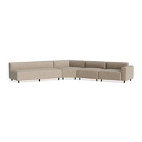 9 Yard Outdoor Angled Sectional Sofa in Sunbrella Dune - Angle 1