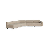 9 Yard Outdoor Angled Sectional Sofa in Sunbrella Dune - Angle 3