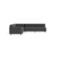 9 Yard Outdoor L Sectional Sofa in Sunbrella Coal - Angle 1