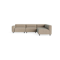 9 Yard Outdoor L Sectional Sofa in Sunbrella Dune - Angle 4