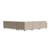 9 Yard Outdoor L Sectional Sofa in Sunbrella Dune - Angle 5