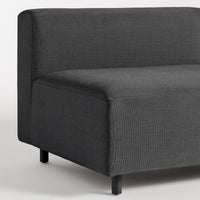 9 Yard Outdoor Armless Lounge Chair in Sunbrella Coal - Angle 6