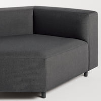 9 Yard Outdoor Wide Corner in Sunbrella Coal - Angle 6