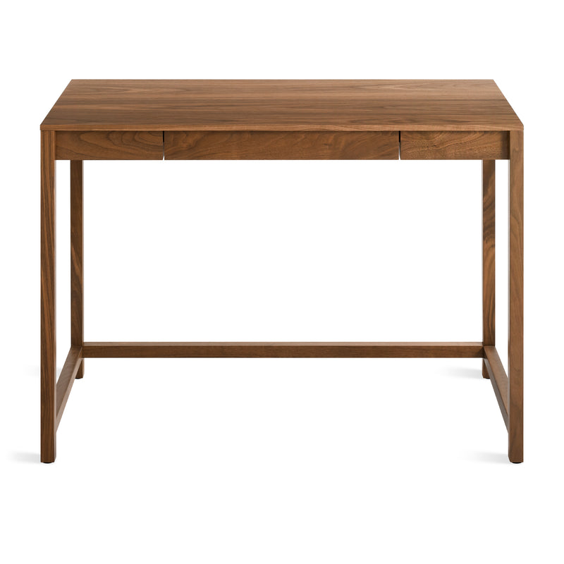 Open Plan Small Desk in Walnut - Angle 2