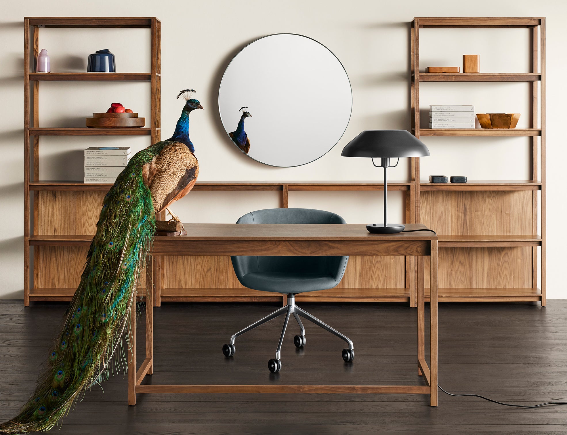 Open Plan Large Low Bookcase with Storage | Blu Dot