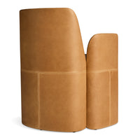Parentheses Chair in Butterscotch Leather - Angle 7