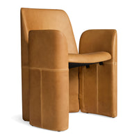 Parentheses Chair in Butterscotch Leather - Angle 1