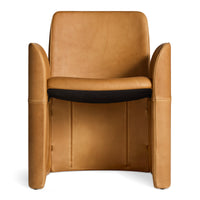 Parentheses Chair in Butterscotch Leather - Angle 5