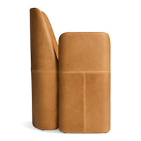 Parentheses Chair in Butterscotch Leather - Angle 6