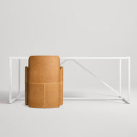 Parentheses Chair in Butterscotch Leather - Angle 4