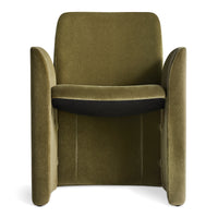 Parentheses Chair in Moss Velvet - Angle 1