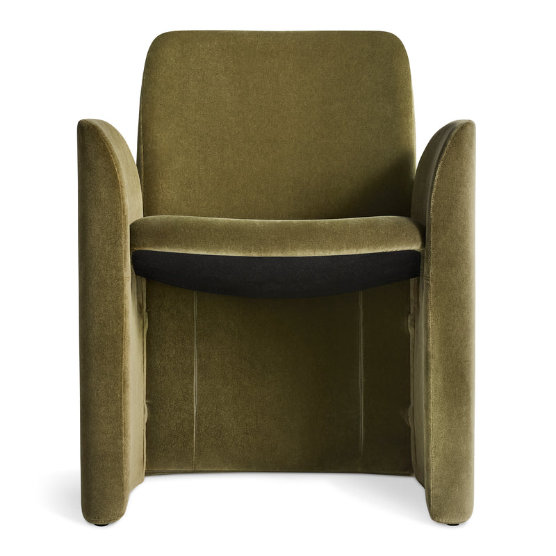 Parentheses Chair in Moss Velvet
