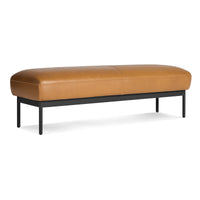 Puff Puff Bench in Canyon Leather - Angle 2
