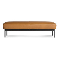 Puff Puff Bench in Canyon Leather - Angle 1