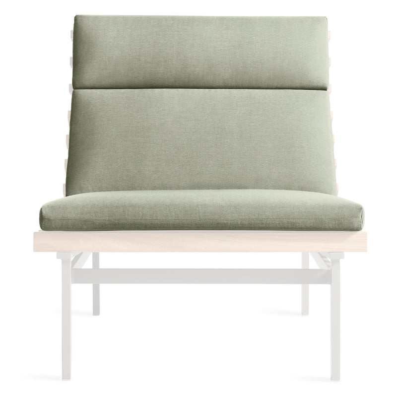 Perch Outdoor Lounge Chair Replacement Cushion in Sunbrella Oasis - Angle 1