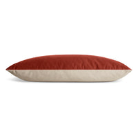Signal 30&quot; x 13&quot; Lumbar Pillow in Tomato Velvet - Angle 3
