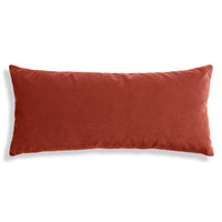 Signal 30&quot; x 13&quot; Lumbar Pillow in Tomato Velvet - Angle 1