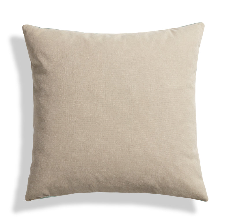 Signal Square Pillow en Breezy Blue Velvet