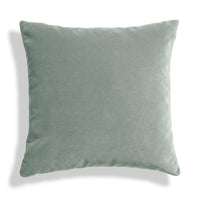 Signal Square Pillow in Breezy Blue Velvet - Angle 1