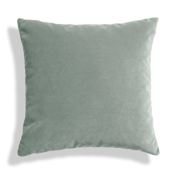 Signal 20" Square Pillow in Breezy Blue Velvet - Angle 1