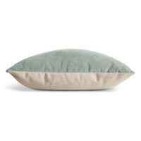 Signal Square Pillow in Breezy Blue Velvet - Angle 3