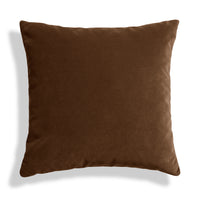 Signal 20" Square Pillow in Coffee Velvet - Angle 1