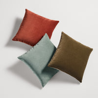 Signal 20" Square Pillow in Coffee Velvet - Angle 4