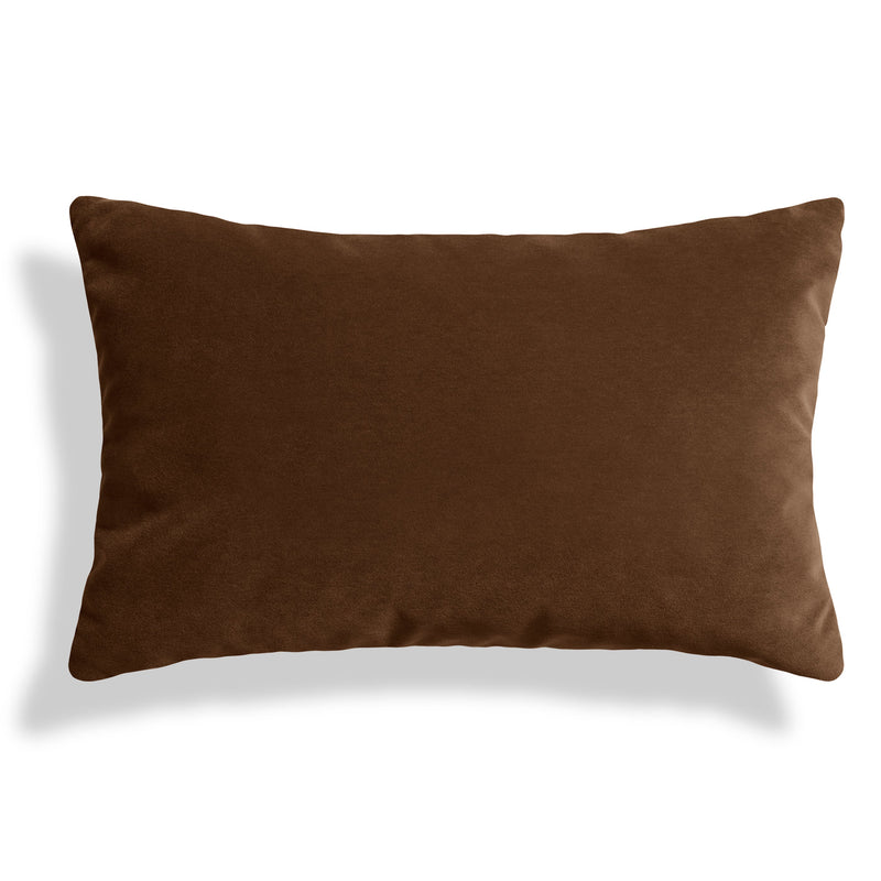 Signal 20" x 13" Lumbar Pillow in Coffee Velvet