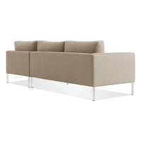 Paramount 62&quot; Sofa with Chaise in Sanford Oatmeal - Angle 3
