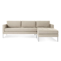 Paramount 62&quot; Sofa with Chaise in Sanford Oatmeal - Angle 1