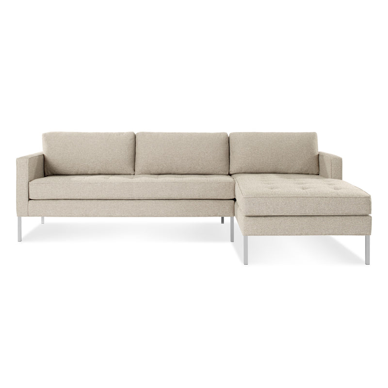 Paramount 62" Sofa with Chaise in Sanford Oatmeal