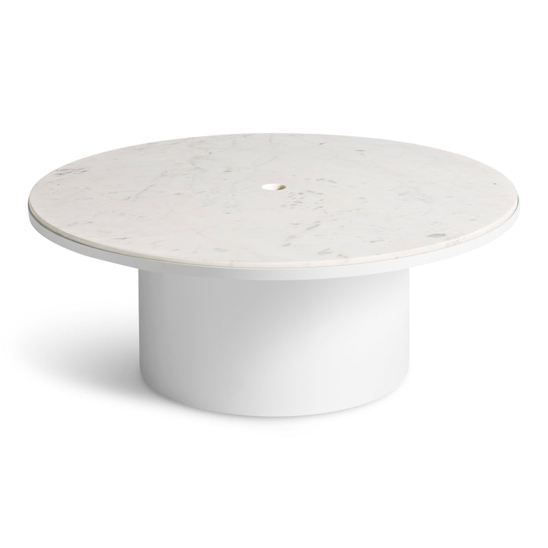 Plateau Coffee Table in White - Angle 2