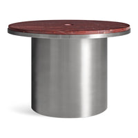 Plateau Medium Table in Cherry Marble - Angle 1