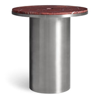 Plateau Side Table in Cherry Marble - Angle 1