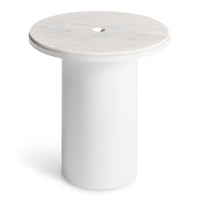 Plateau Side Table in White - Angle 1