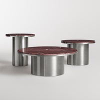 Plateau Coffee Table in Cherry Marble - Angle 8