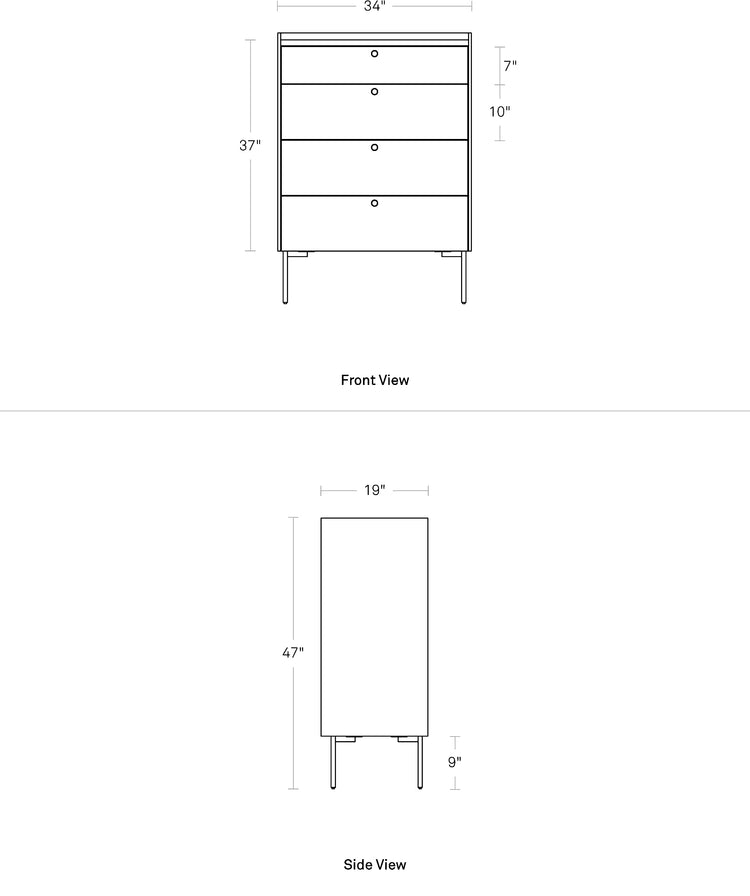 blu dot peek dresser Peek 4 Drawer Dresser