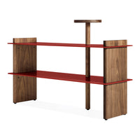 Shoegaze Shoe Rack in Walnut / Carmine - Angle 5