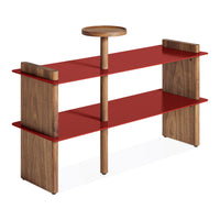 Shoegaze Shoe Rack in Walnut / Carmine - Angle 5