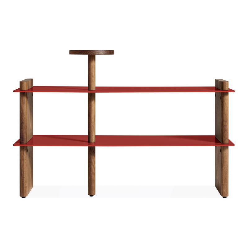 Shoegaze Shoe Rack in Walnut / Carmine