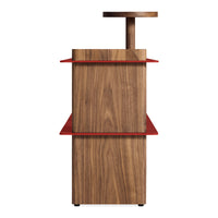 Shoegaze Shoe Rack in Walnut / Carmine - Angle 4