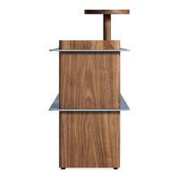 Shoegaze Shoe Rack in Walnut / Grey Blue - Angle 4