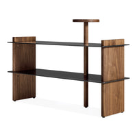 Shoegaze Shoe Rack in Walnut / Oblivion - Angle 7