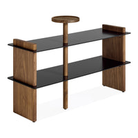 Shoegaze Shoe Rack in Walnut / Oblivion - Angle 5