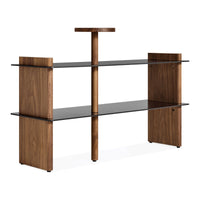 Shoegaze Shoe Rack in Walnut / Oblivion - Angle 4