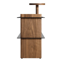 Shoegaze Shoe Rack in Walnut / Oblivion - Angle 6