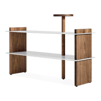 Shoegaze Shoe Rack in Walnut / White - Angle 7