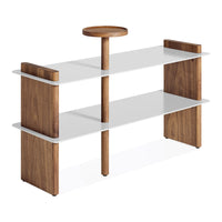 Shoegaze Shoe Rack in Walnut / White - Angle 5