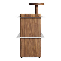 Shoegaze Shoe Rack in Walnut / White - Angle 6
