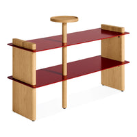 Shoegaze Shoe Rack in White Oak / Carmine - Angle 5